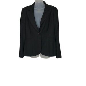 Theory Grey 94% Wool One Button  Blazer Size 10